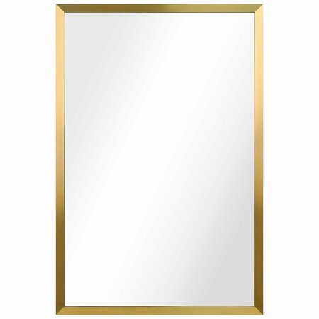 SOLID STORAGE SUPPLIES Contempo Brushed Gold Stainless Steel rectangular Wall Mirror SO2958923